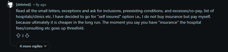 User shares experience of buying health insurance